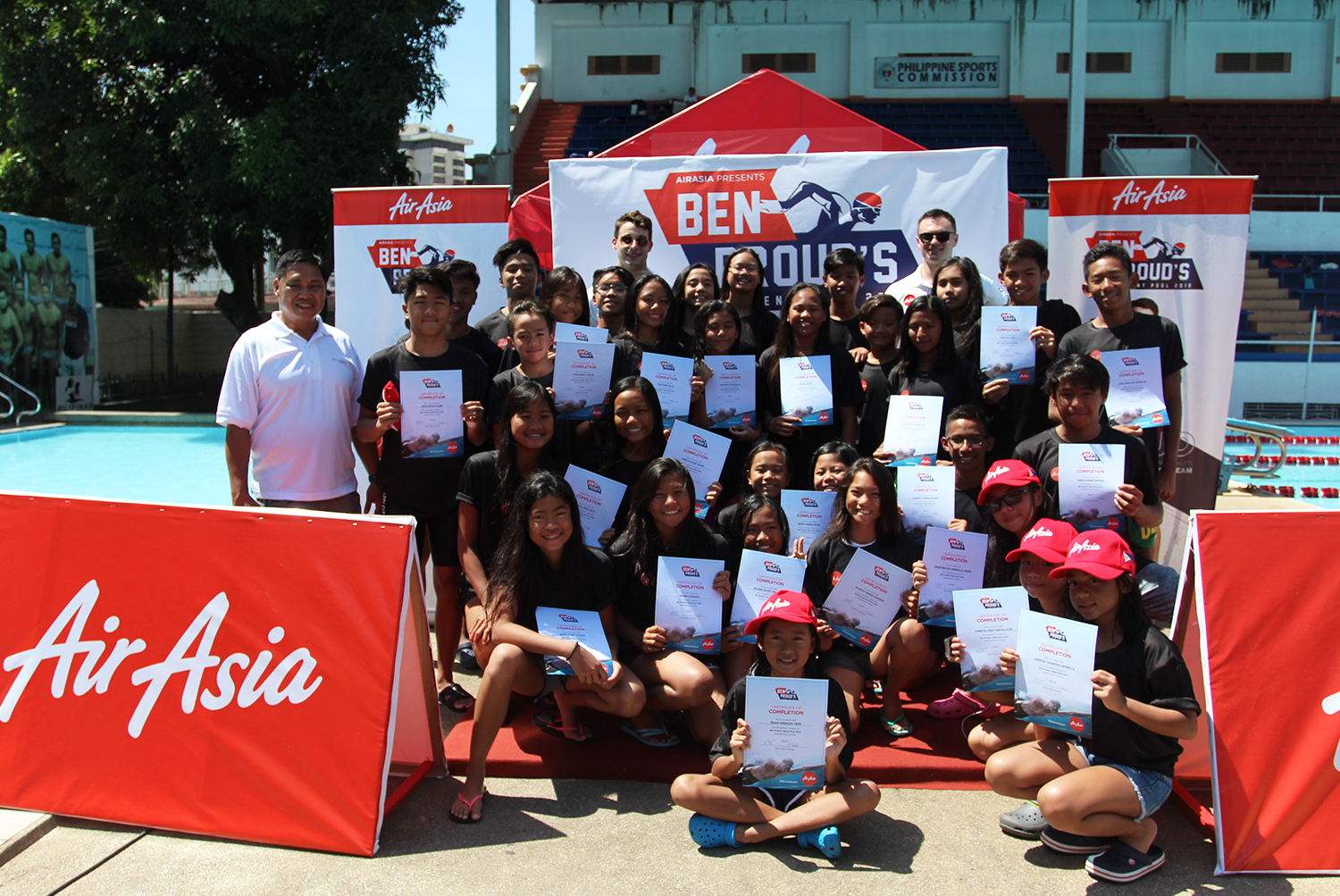 All the participants of the swimming program